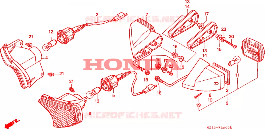 CLIGNOTANT Honda MOTO 1000 CBR 1997  CBR1000FV