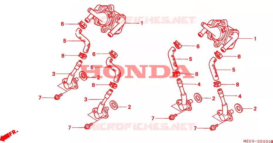 FILTRE A AIR - SOUPAPE D'AIR Honda MOTO 1000 CBR 1997  CBR1000FV