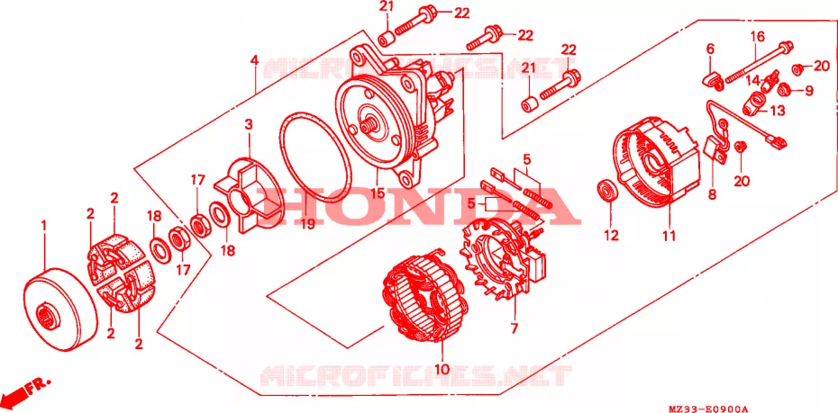 ALTERNATEUR Honda MOTO 1500 GOLD-WING 1993  GL1500AP