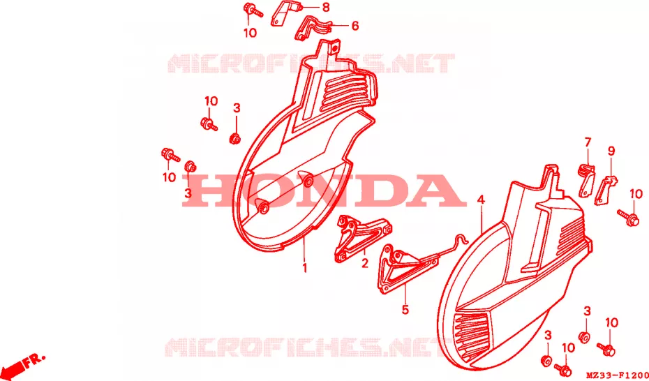CACHES DISQUES Honda MOTO 1500 GOLD-WING 1995  GL1500AS