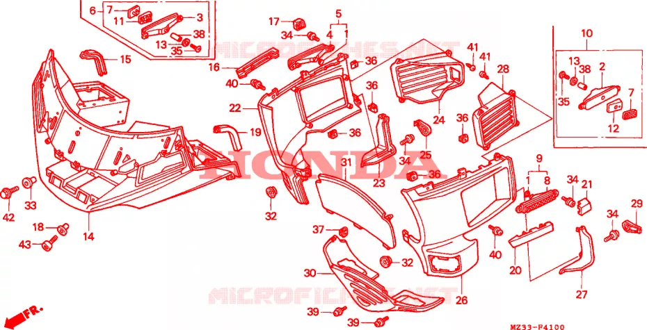 CARENAGE Honda MOTO 1500 GOLD-WING 1995  GL1500AS
