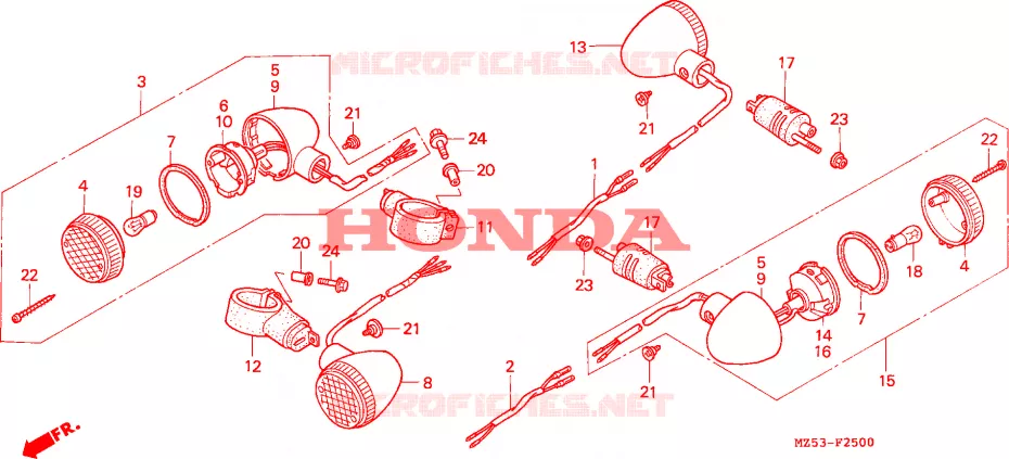 CLIGNOTANT Honda MOTO 750 VF 1996  VF750CT