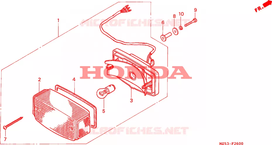 FEU ARRIERE Honda MOTO 750 VF 1995  VF750CS