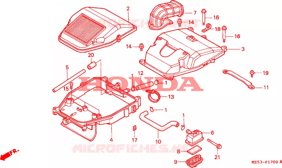 FILTRE A AIR Honda MOTO 750 VF 1995  VF750CS