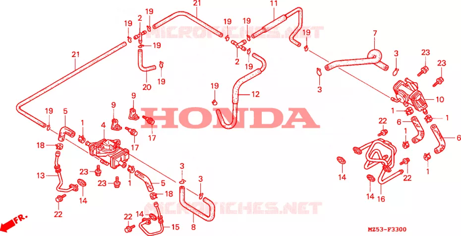 SOUPAPE D'AIR(AR/SW) Honda MOTO 750 VF 1996  VF750CT