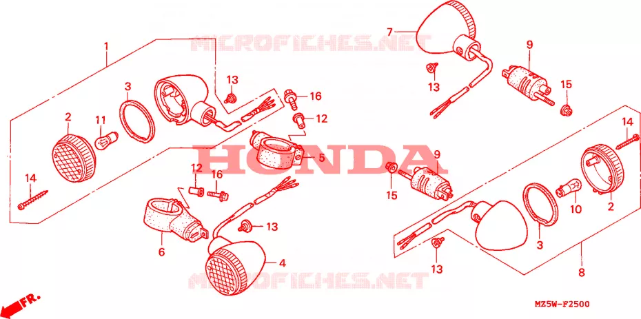 CLIGNOTANT Honda MOTO 750 VF 2000  VF750CY