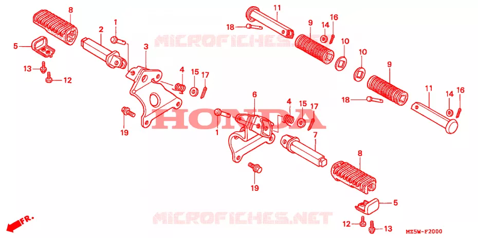 REPOSE PIED Honda MOTO 750 VF 1999  VF750C2X