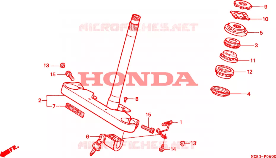 TE DE FOURCHE Honda MOTO 600 SHADOW 1995  VT600CS
