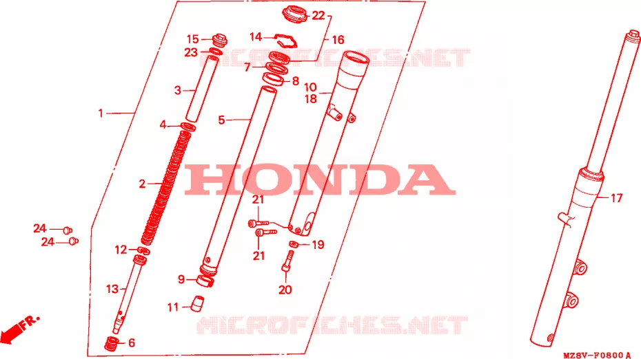 FOURCHE Honda MOTO 600 SHADOW 1999  VT600CD2X