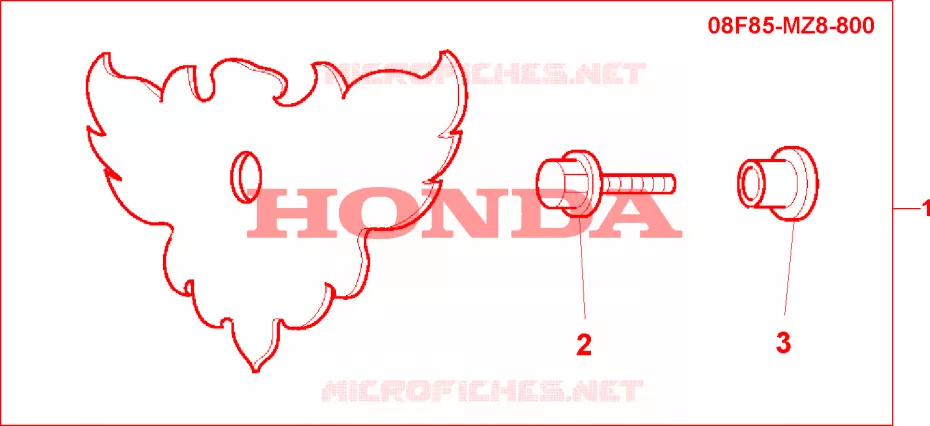 LOGO COUVERCLE DE FILTRE A AIR Honda MOTO 600 SHADOW 1998  VT600CW