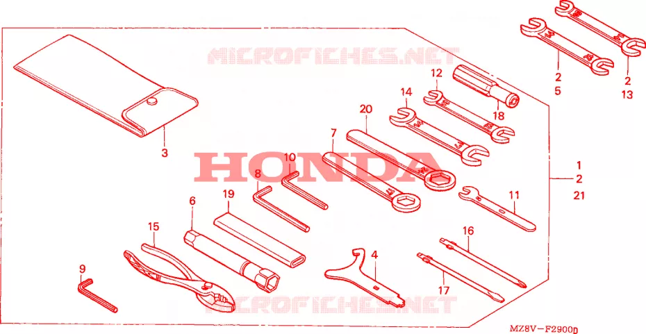 OUTIL Honda MOTO 600 SHADOW 1999  VT600CDX