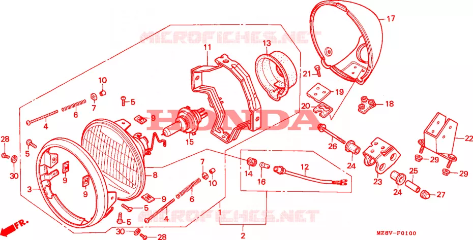 PHARE Honda MOTO 600 SHADOW 1998  VT600CW