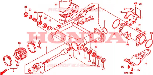 BRAS OSCILLANT Honda ATV 300 FOURTRAX 1991  TRX300FWM
