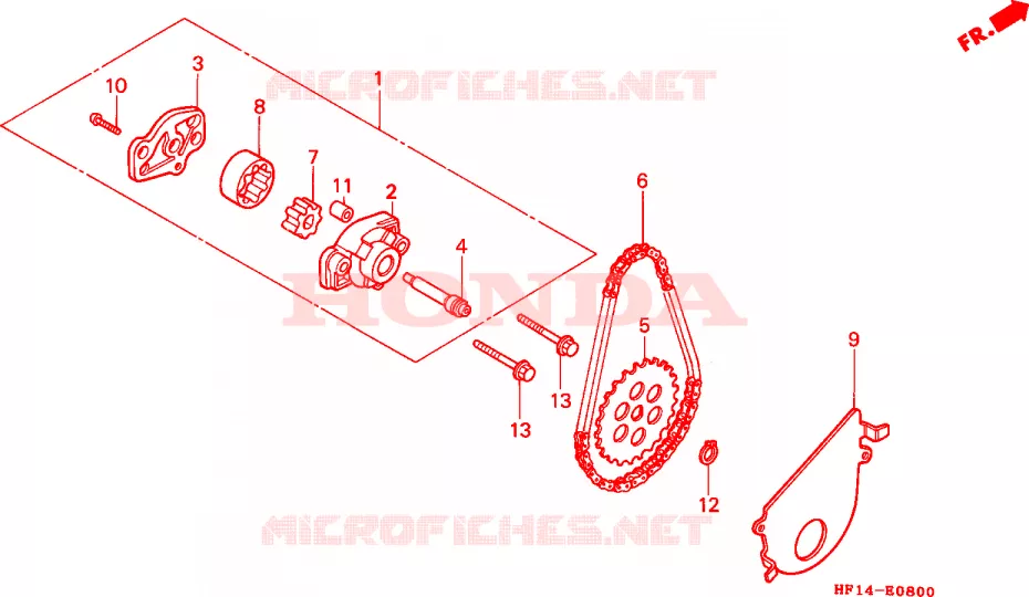 POMPE A HUILE Honda ATV 200 FOURTRAX 1994  TRX200DR