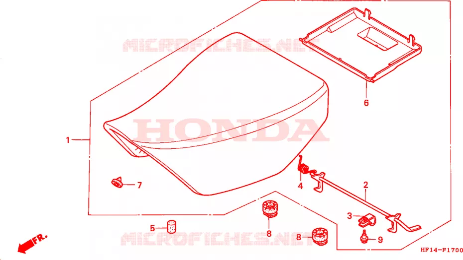 SELLE Honda ATV 200 FOURTRAX 1993  TRX200DP