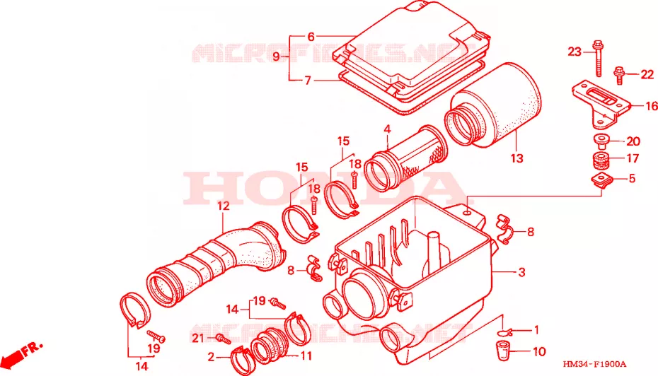 FILTRE A AIR Honda ATV 300 FOURTRAX 1996  TRX300EXT