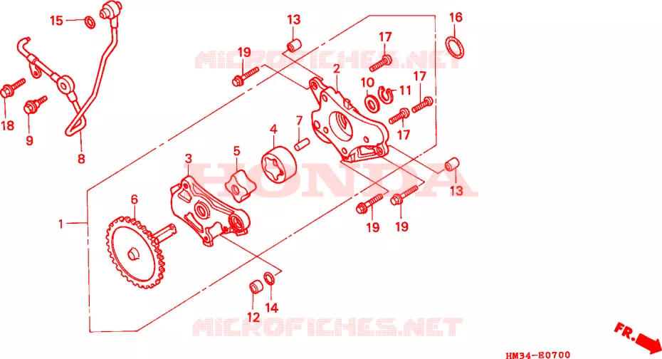 POMPE A HUILE Honda ATV 300 FOURTRAX 1996  TRX300EXT
