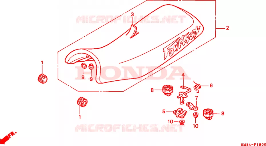 SELLE Honda ATV 300 FOURTRAX 1996  TRX300EXT