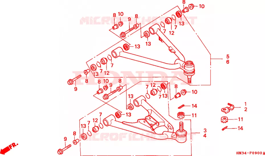 TRIANGLES AVANT Honda ATV 300 FOURTRAX 1996  TRX300EXT