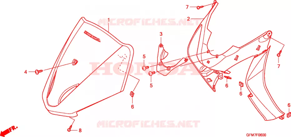 CARENAGE AVANT Honda SCOOTER 110 LEAD 2012  NHX110WHA