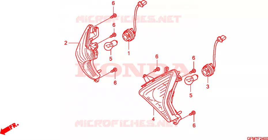 CLIGNOTANT AVANT Honda SCOOTER 110 LEAD 2012  NHX110WHA