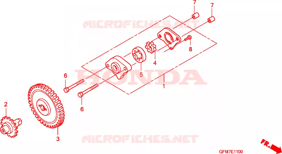 POMPE A HUILE Honda SCOOTER 110 LEAD 2012  NHX110WHA