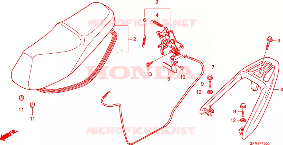 SELLE Honda SCOOTER 110 LEAD 2011  NHX110WHA