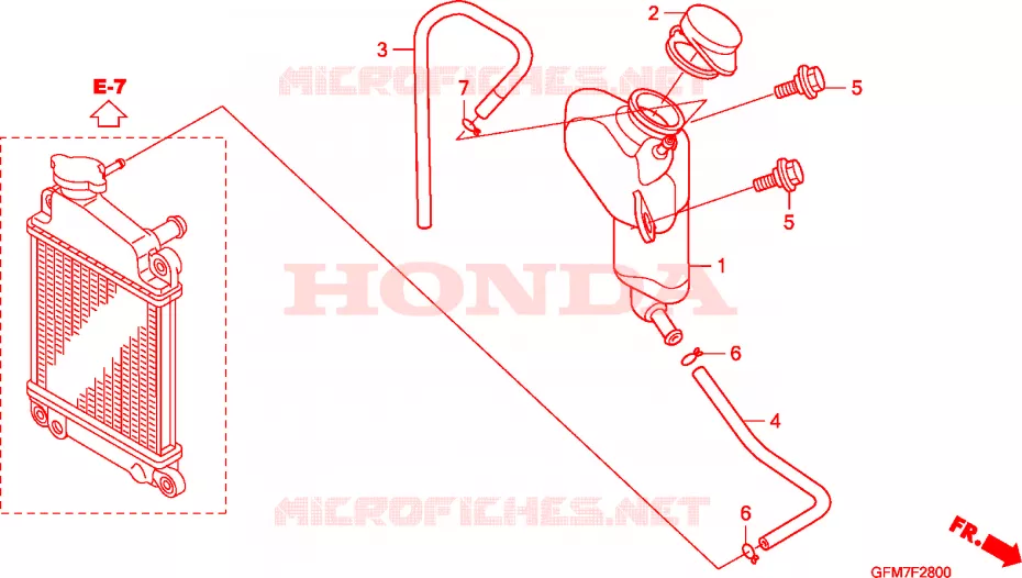VASE D'EXPANSION Honda SCOOTER 110 LEAD 2009  NHX110WH8