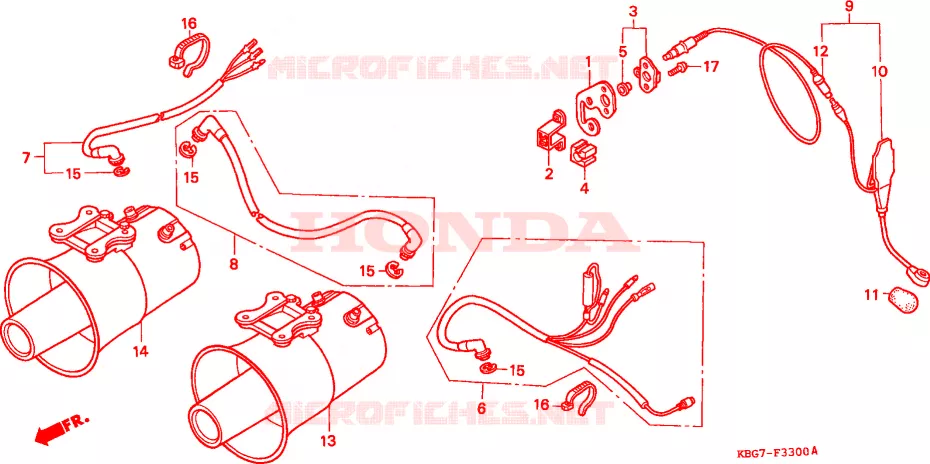 AMPLIFICATEUR - HAUT-PARLEURS - MICROPHONE Honda MOTO 250 CB 2004  CB250P4