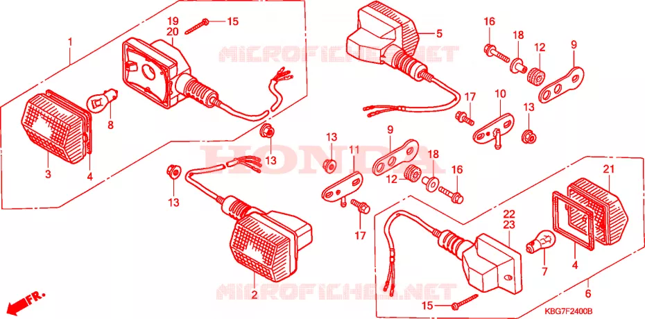 CLIGNOTANT Honda MOTO 250 CB 2004  CB250P4
