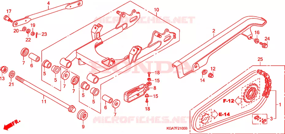BRAS OSCILLANT Honda MOTO 125 CG 2005  CG125ES4