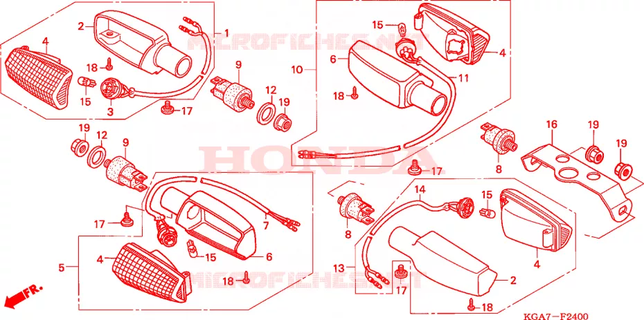 CLIGNOTANT Honda MOTO 125 CG 2005  CG125ES4