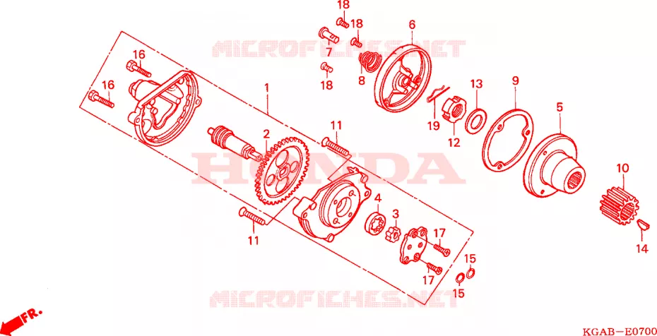 POMPE A HUILE Honda MOTO 125 CG 2007  CG125ES4