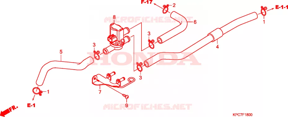 COMMANDE INJECTION D'AIR SOUPAPE Honda MOTO 125 VARADERO 2009  XL125V9