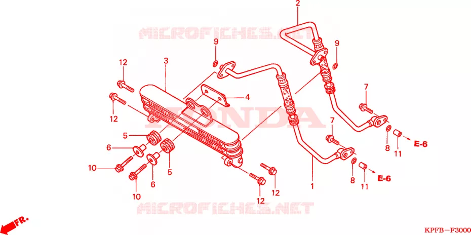 RADIATEUR D'HUILE Honda MOTO 250 CBF 2005  CBF2504