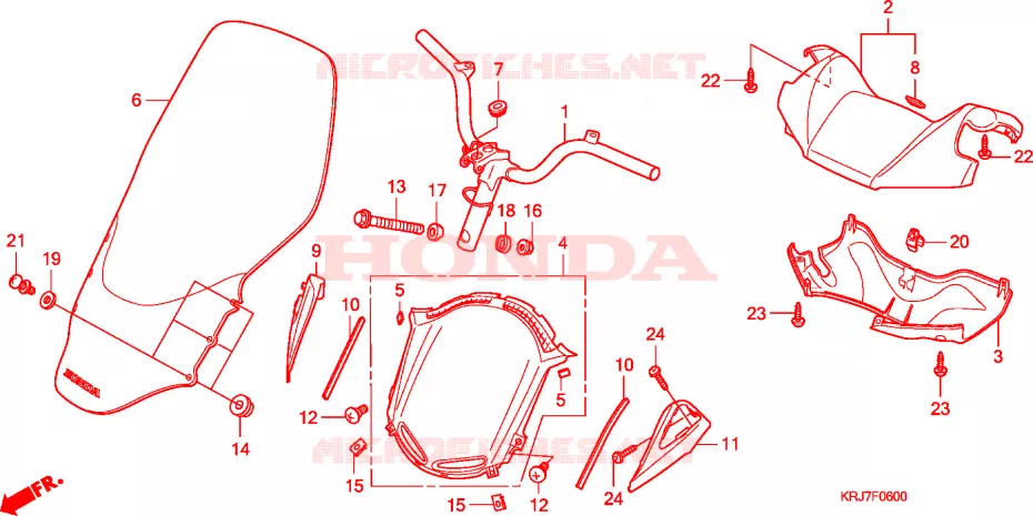 GUIDON - CARENAGE Honda SCOOTER 125 S-WING 2009  FES125A9