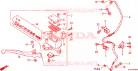 MAITRE CYLINDRE FREIN AV.(SH300/R) pour Honda SH 300 SPC de 2008