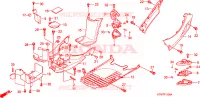 PLANCHER   REPOSE PIED pour Honda SH 300 SPC de 2008
