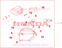 TOP CASE 35 L QUASAR SILVER pour Honda SH 300 SPC de 2008