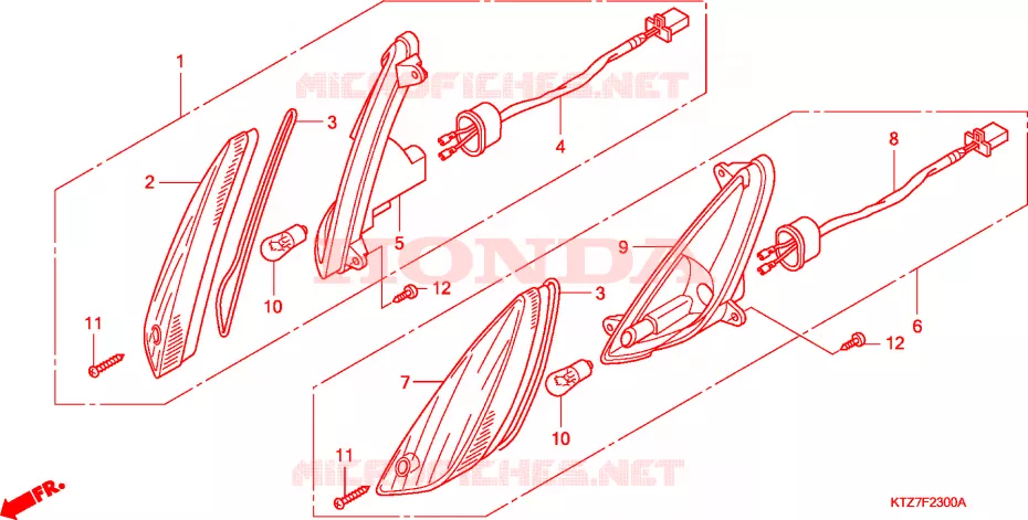 CLIGNOTANT Honda SCOOTER 125 PES 2006  PES1256