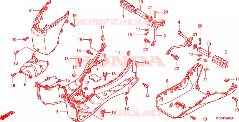 MARCHE PIEDS Honda SCOOTER 125 PES 2008  PES1508
