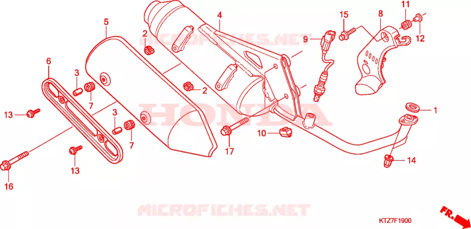 SILENCIEUX D'ECHAPPEMENT Honda SCOOTER 125 PES 2008  PES1258