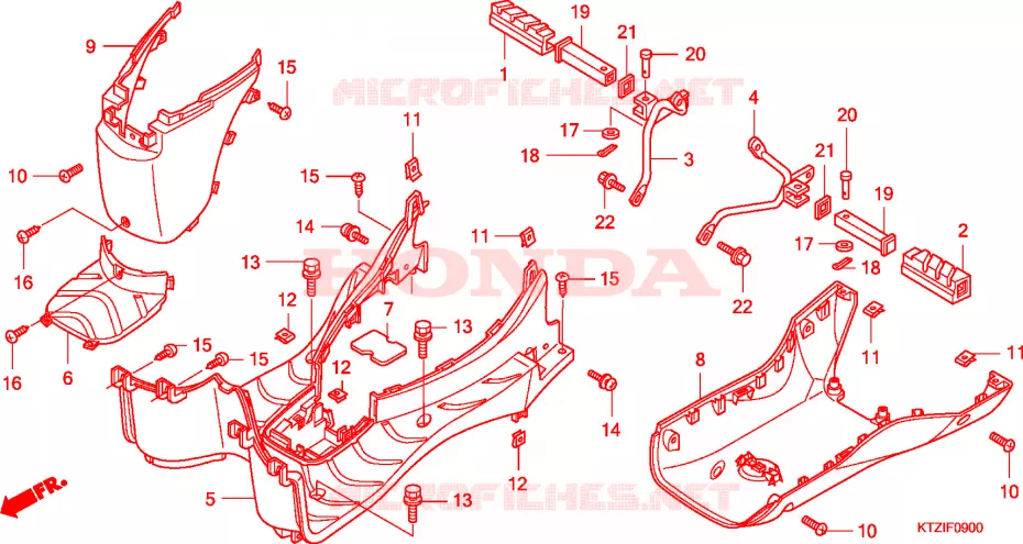 MARCHE PIEDS Honda SCOOTER 125 PES 2010  PES150A