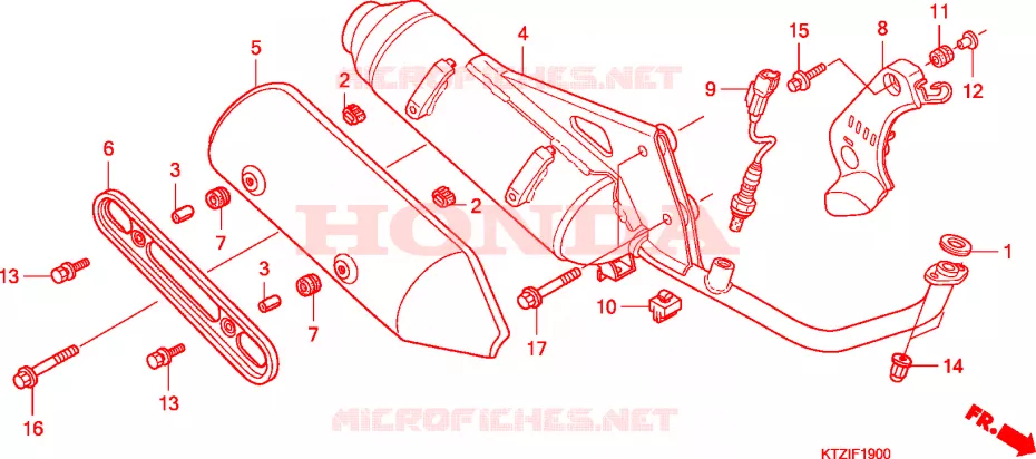 SILENCIEUX D'ECHAPPEMENT Honda SCOOTER 125 PES 2010  PES125A