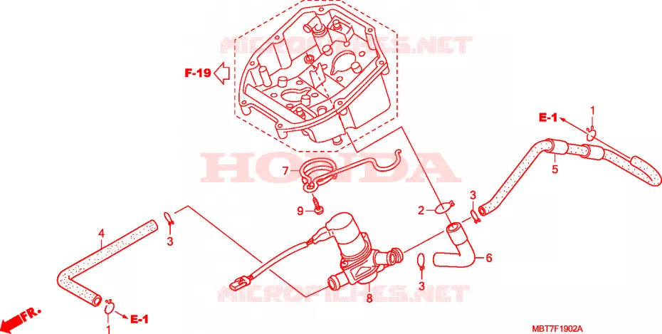 COMMANDE INJECTION D'AIR SOUPAPE Honda MOTO 1000 VARADERO 2008  XL1000VA8