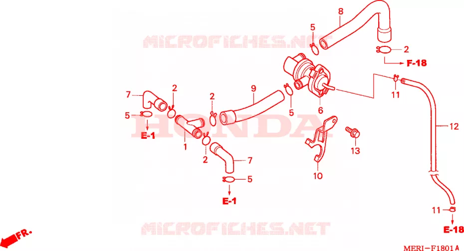 COMMANDE INJECTION D'AIR SOUPAPE Honda MOTO 600 CBF 2005  CBF600SA5