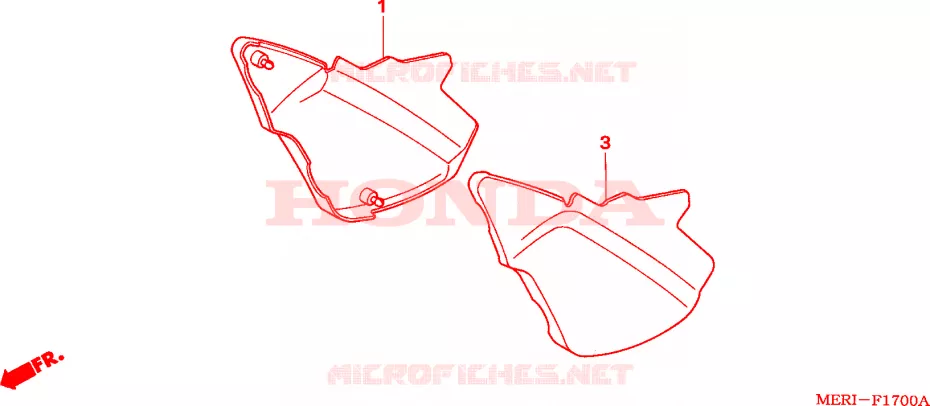 COUVERCLES LATERAUX Honda MOTO 600 CBF 2004  CBF600N4