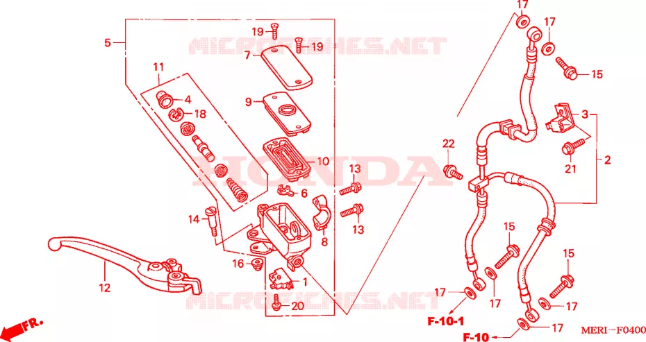 MAITRE-CYLINDRE FREIN AV.(CBF600S/N) Honda MOTO 600 CBF 2005  CBF600S5