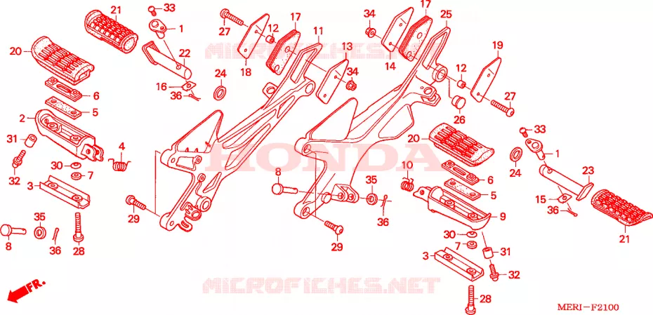 REPOSE PIED Honda MOTO 600 CBF 2005  CBF600N4