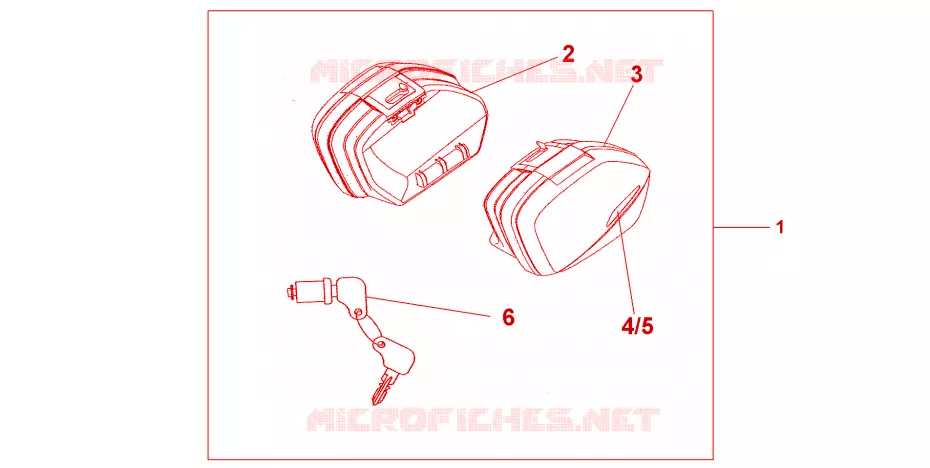 VALISES STANDARD - INTERSTELLAR BLACK MET Honda MOTO 600 CBF 2005  CBF600S5